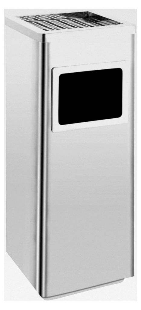 Mülleimer mit Aschenbecher 36 L Edelstahl für Küche, Schlafzimmer, Wohnzimmer