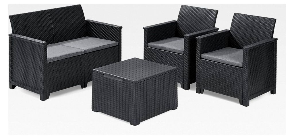 Lounge-Sets - Verschiedene Varianten - hochwertige Sitzgruppe für den Garten - optimaler Sitzkomfort durch ergonomische Rückenlehnen (2er Sofa, 2...
