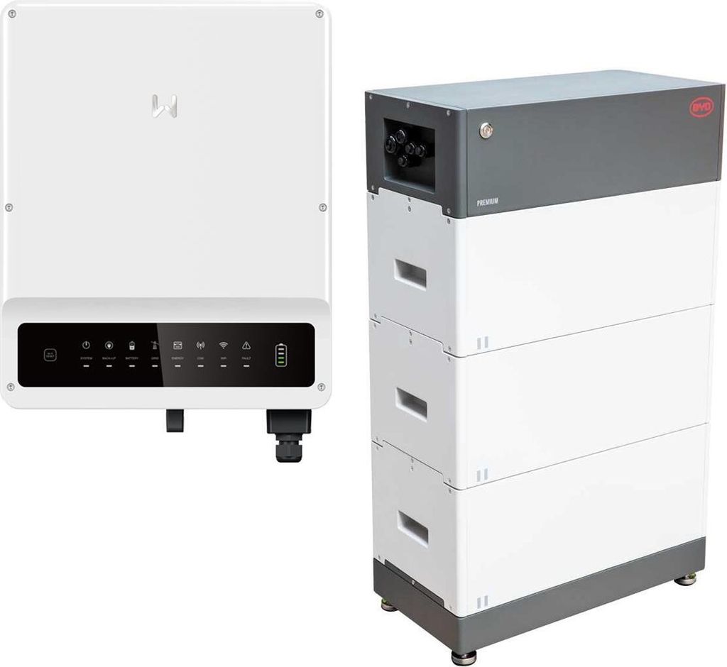 GoodWe ET Plus HV 0% MwSt §12 III UstG GW8K-ET 8kW Hybrid Wechselrichter mit 7,68kWh Solarspeicher-