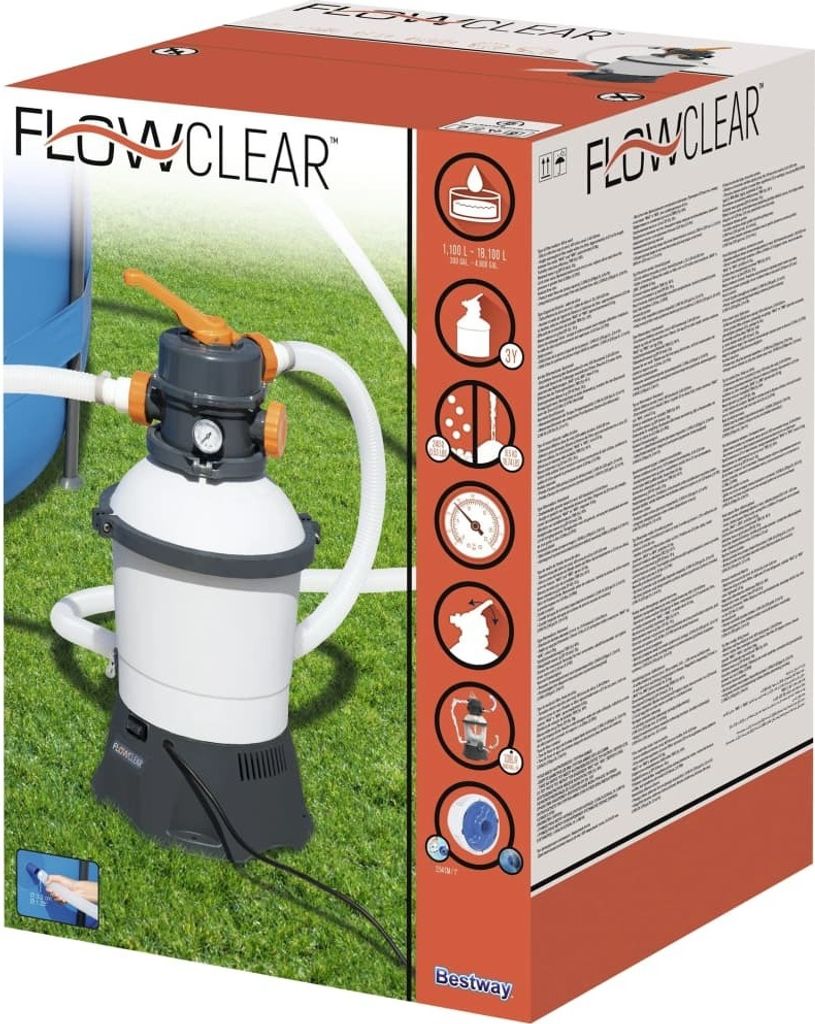 Bestway 58515 Sandfilterpumpe 3,028 L für Flowclear Pools Produktbild 1