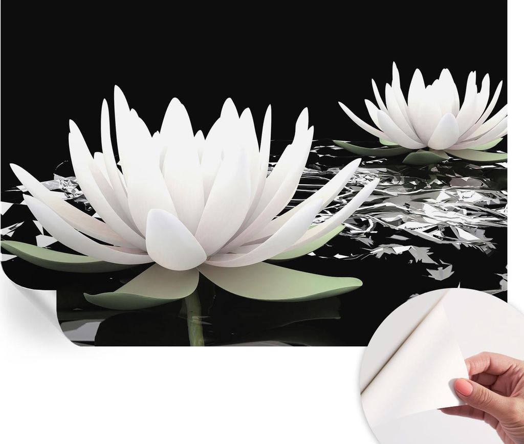 Selbstklebende Wandtapete - Dekorative Tapete für Wohnzimmer - Klebefolie für Wandbilder - Tapetenfolie für Wanddekoration - 152x104 cm - Wasser...