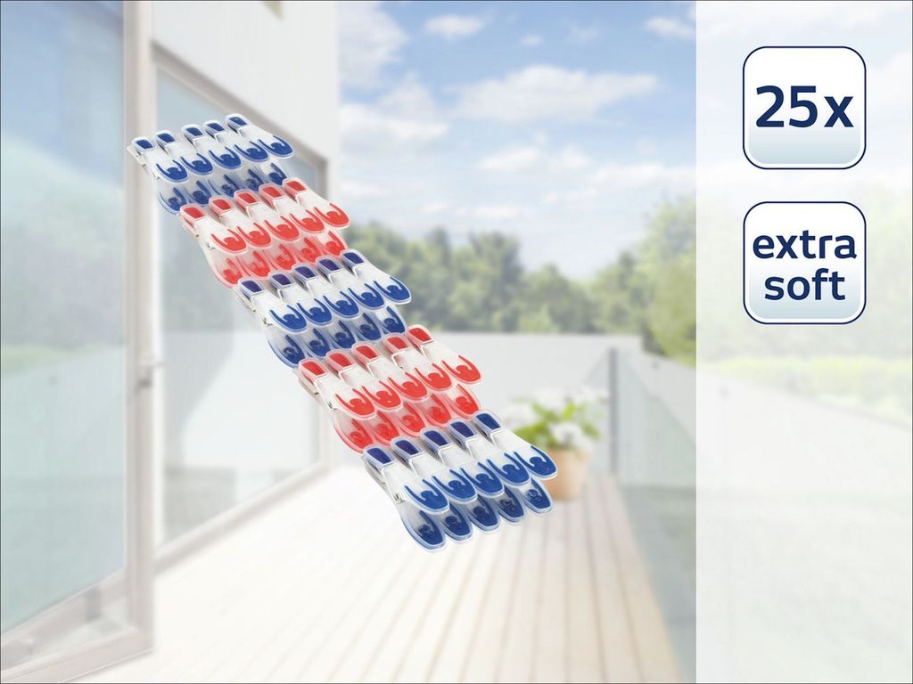 LEIFHEIT szpilki do ubrań extra miękkie opakowanie 25 szt Zdjęcie produktu 10