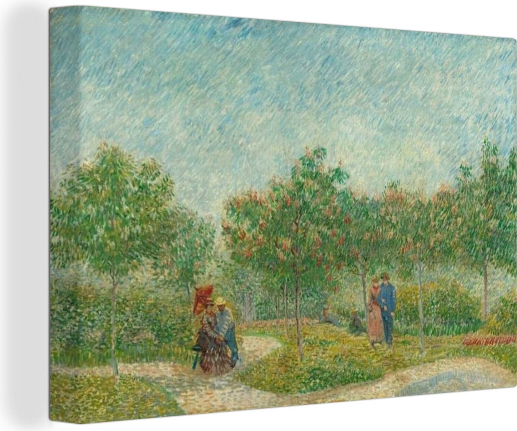 OneMillionCanvasses - Leinwandbilder - 150x100 cm, Garten mit Liebenden - Vincent van Gogh, Wandbilder Kunstdruck Wanddekoration