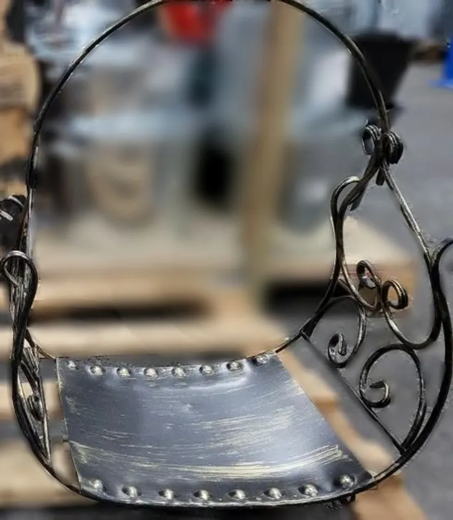 Panier à bois de chauffage en feutre gris avec poignées renforcées
