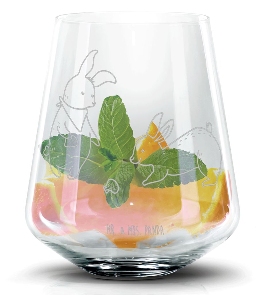 Mr. & Mrs. Panda Cocktail Glas Hasen Muschel - Transparent - Geschenk, Beste Freundin, Urlaub, Whiskyglas, Cocktailglas, Muttertag, Caipirinha, Str...