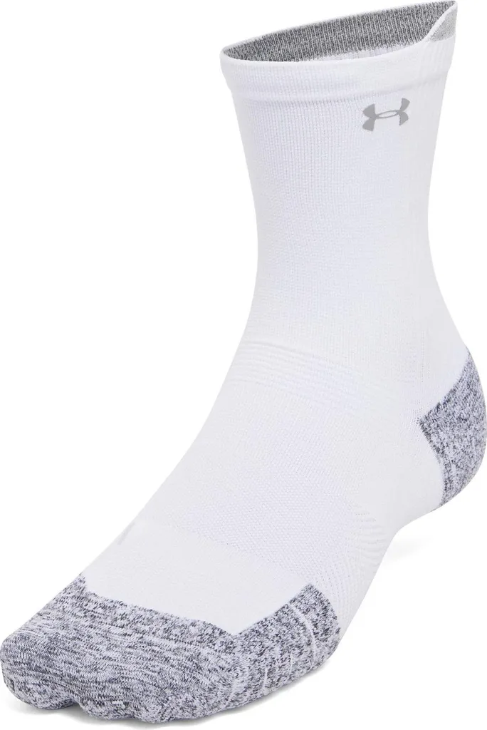 Chaussettes de Running Rembourrées UA Ad Run Cushion Lot de 3 Blanc S