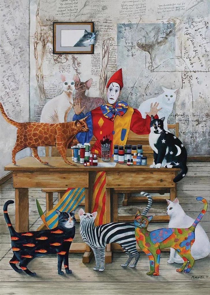 ART PUZZLE Puzzle Farbige Katzen 260 Teile