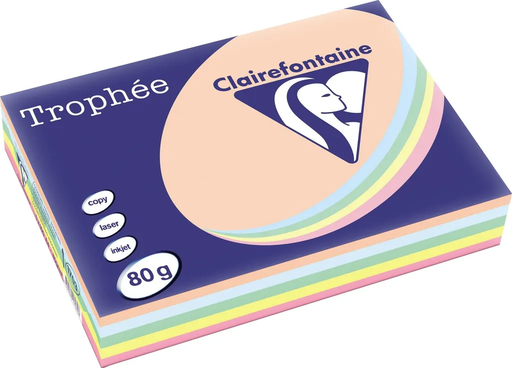 Carta A4 Trophée Clairefontaine Pastello - Ideale per Scrapbooking e Hobby