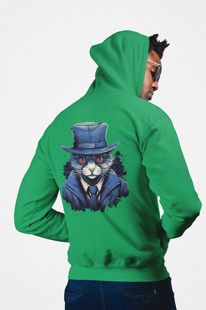 D&B Uni Hoodie ZIPCAT00001 Cat Grün-Größe 3XL