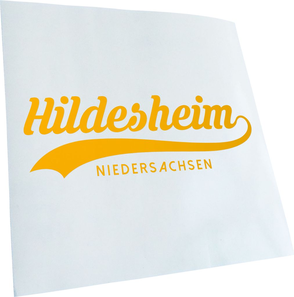 Kiwistar - Autoaufkleber - Hildesheim Niedersachsen - Gelb - 30x10cm - Aufkleber für Auto, Laptop, Fahrrad, LKW, Motorrad mehrfarbig JDM Decal Racing