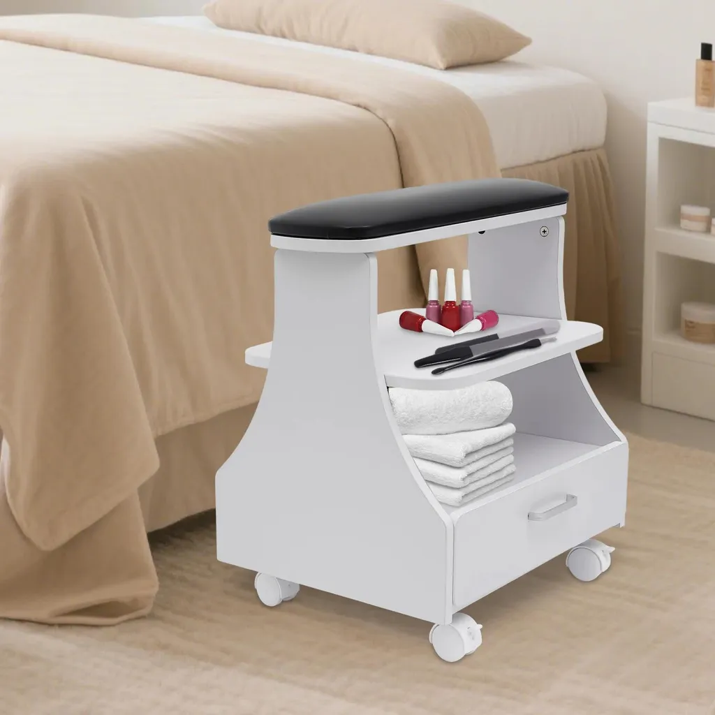Desserte de salon esthétique à 3 niveaux - Mobilier pédicure et soins