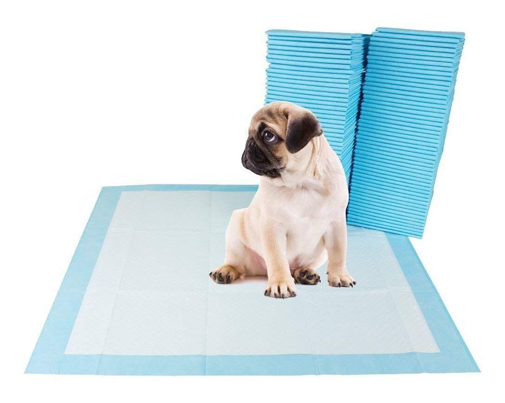 Puppy Pads Welpenunterlagen L 60x60 cm 100 stück Training Pads Trainingsunterlagen für Hunde Toilettenmatte mit Kotbeutel PIPI Matten Hundetoilette