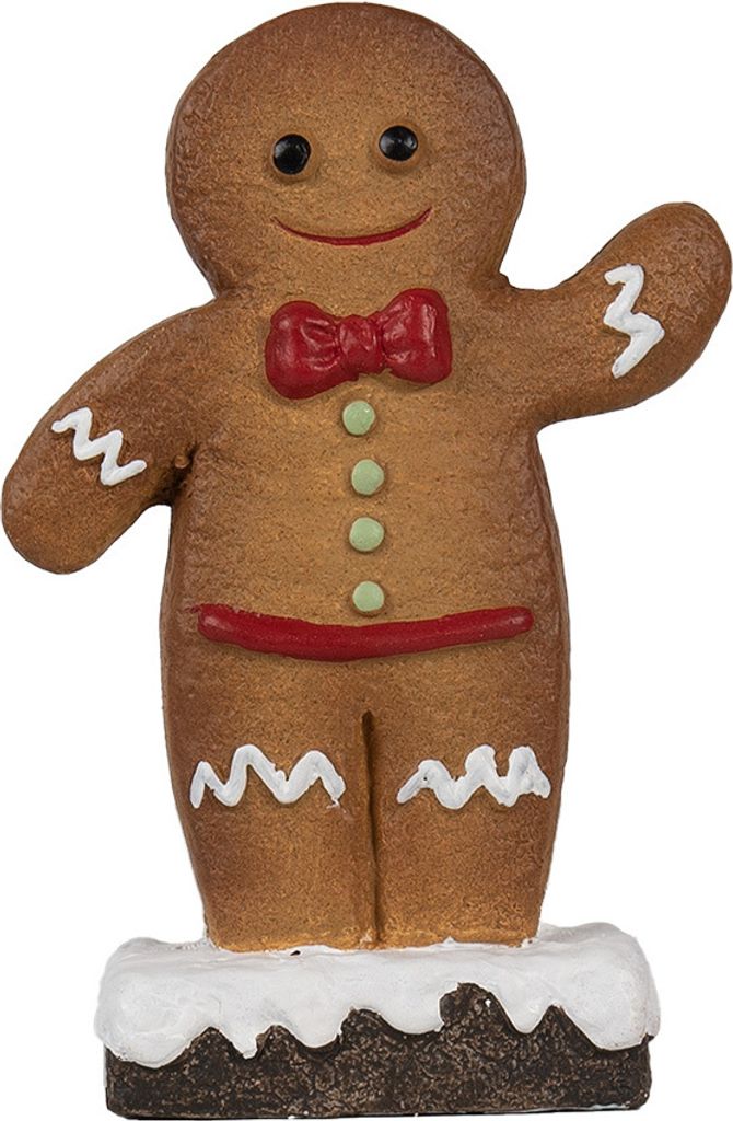 Clayre & Eef Décoration de Noël Père Noël en pain d'épice Image du produit 