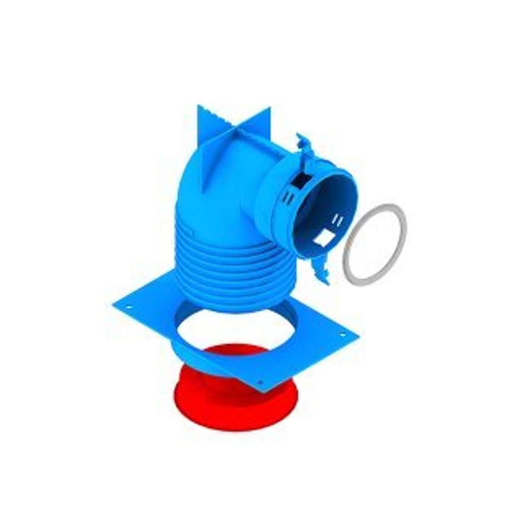 Kermi x-well Ventilanschluss 90 Grad NW 92 - 125