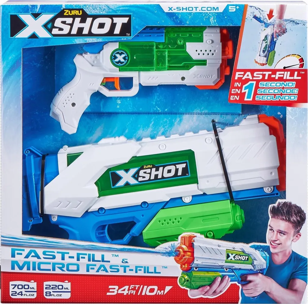 X-Shot Waterpistool Fast Fill Blaster - Pistolet à Eau Recharge 1s