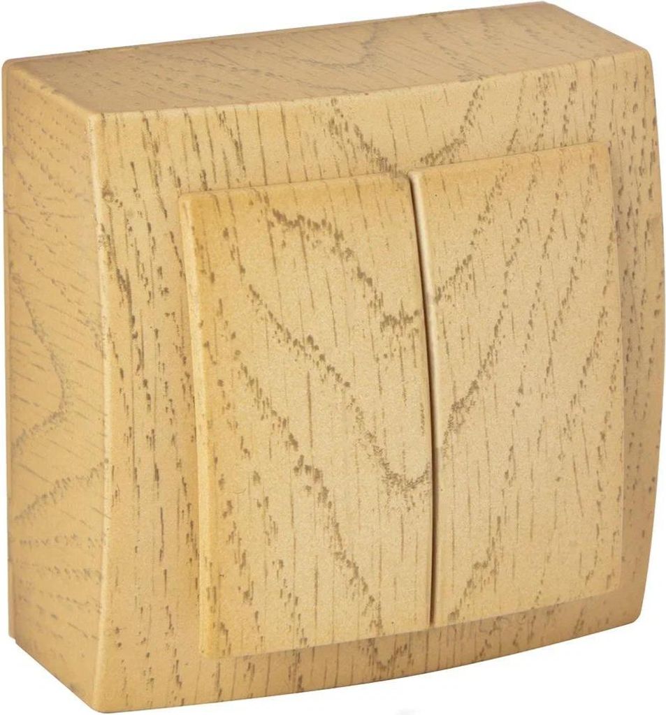 Serienschalter Ahorn Holzoptik – Aufputz IP20 Innen – Produktbild 