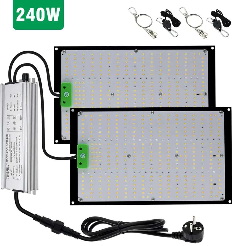 Éclairage Horticole LED 240W à Spectre Complet pour Culture Indoor