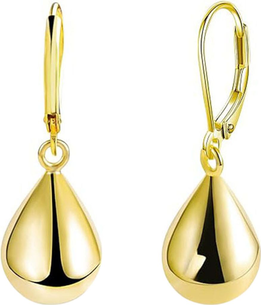 Paar Damen Hängeohrringe Wassertropfenform Poliert Abschlussball Party Ohrringe Urlaub Geburtstagsgeschenk Baumeln Ohrringe Ohrschmuck