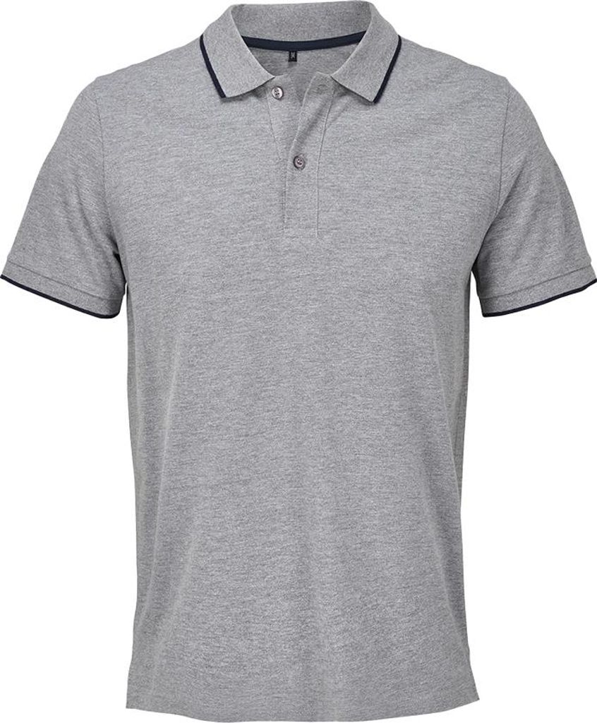 SOLS - "Palermo" Poloshirt für Herren/Damen Unisex PC7985 (S) (Grau meliert/Dunkelblau)