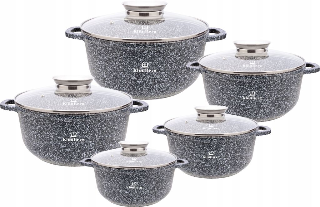 Klönberg 10-teiliges Topfset, antihaftbeschichtet, ideal Produktbild 