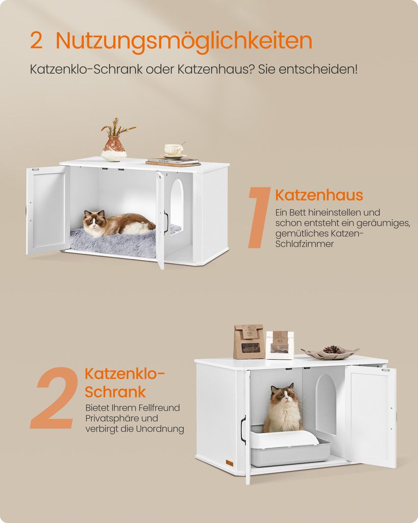 Feandrea Katzentoilette, Katzenklo-Schrank modern, Produktbild 3