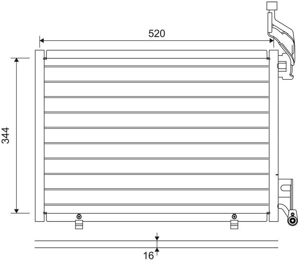 Condenseur de Clim pour Ford Transit Courier et B-Max - Modèle Valeo