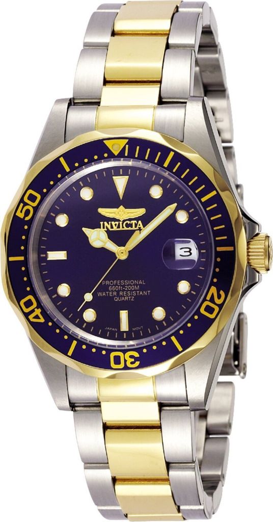 Invicta Pro Diver 8935 uhr - Wasserdicht - Analog - Quarzuhrwerk - Edelstahl mit blauen zifferblat - 37mm