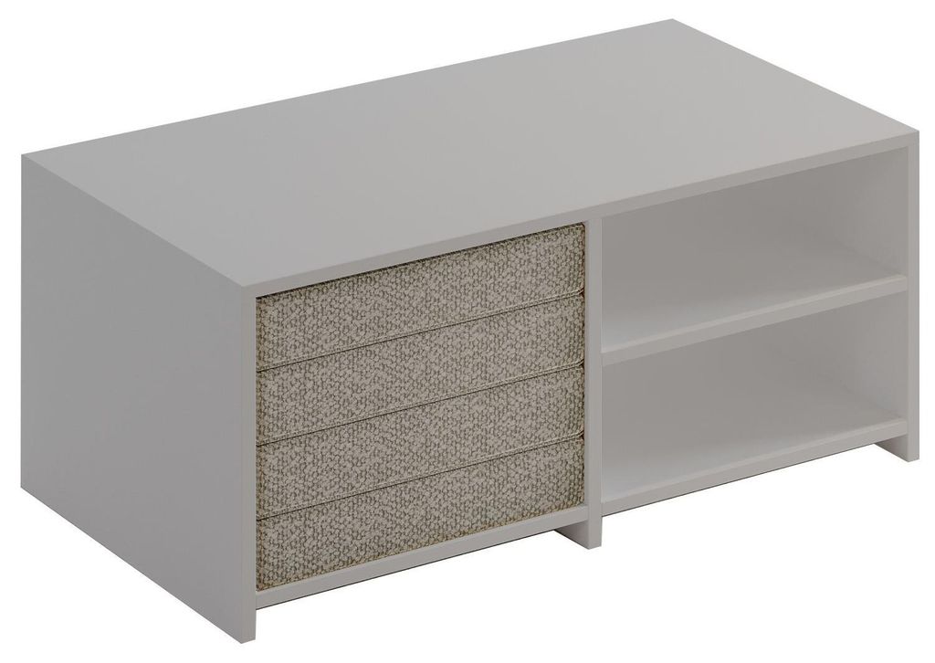Couchtisch aus Holz "Gord" - 90 x 45 x 44 cm - Weiß