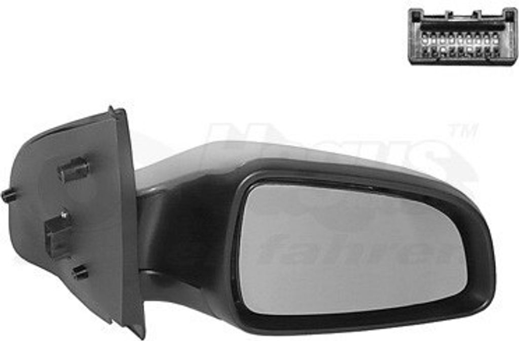 VAN WEZEL 3745820 Außenspiegel Seitenspiegel Rechts für OPEL Astra H Caravan (A04) Konvex Beheizt Grundiert