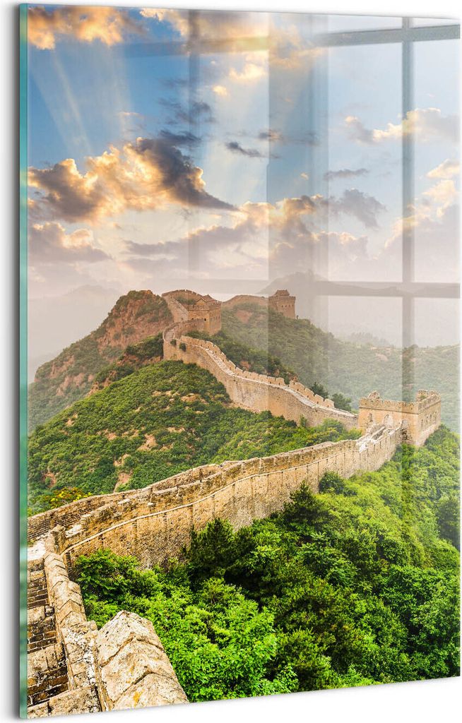 Designer Glasbild - Wandbild - Glas Bild - 20x30 cm - Die Chinesische Mauer