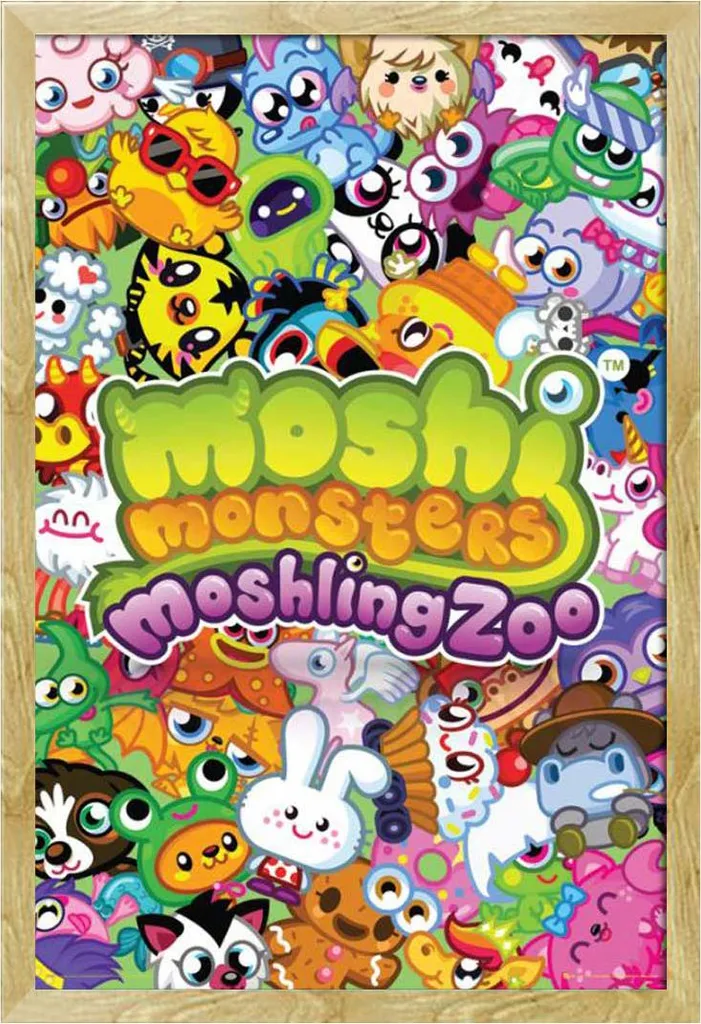 Poster Moshi Monsters Encadré Shinsuke : Vitre Acrylique Anti-Casse