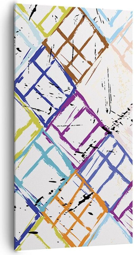 Bild auf Leinwand - Leinwandbild - Abstraktion modern - 65x120cm - Wand Bild - Wanddeko - Leinwanddruck - Bilder - Kunstdruck - Wanddekoration - Le...