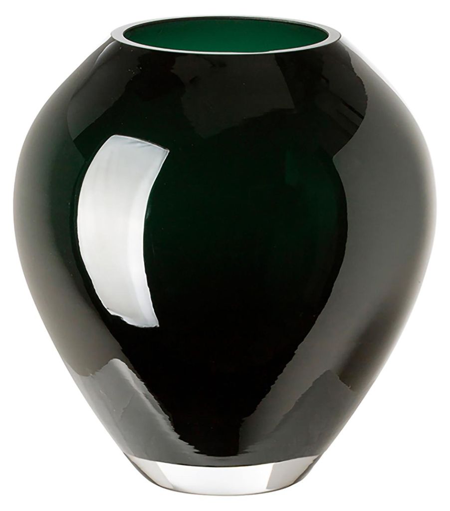 Vaso in vetro LIVIA - h.18cm - vetro verde scuro - vaso per Immagine del prodotto 