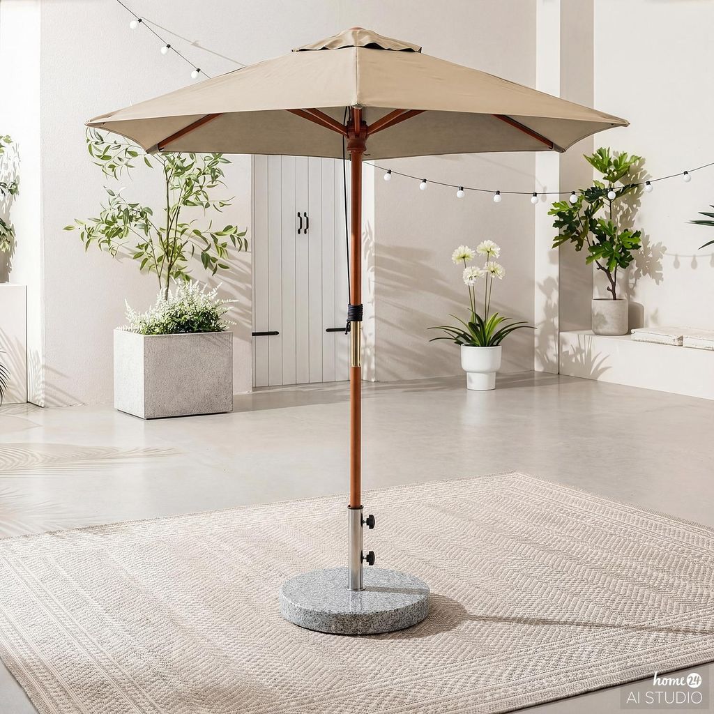 home24 Sonnenschirm - Grau Produktbild 