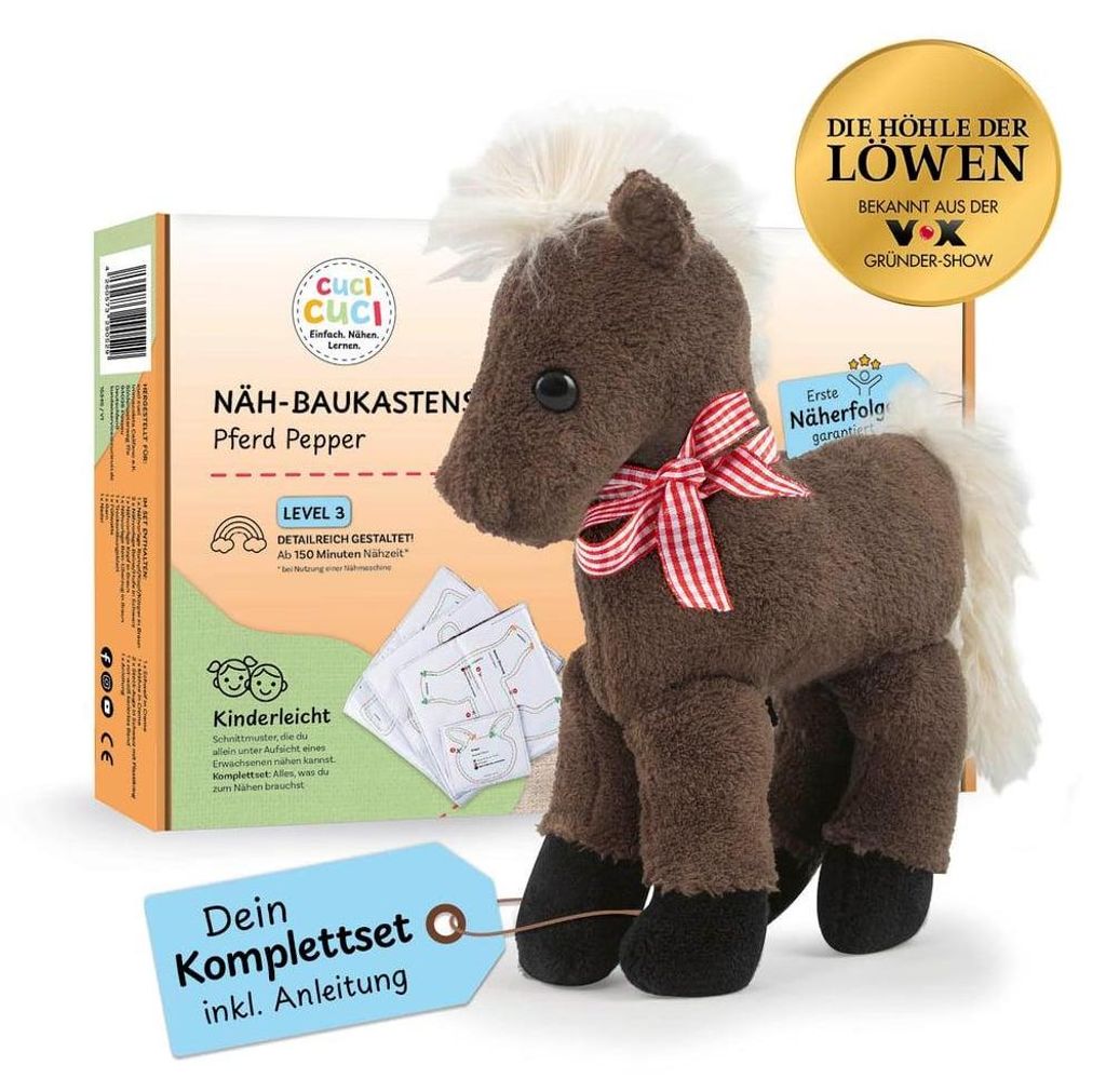 zestaw do szycia cucicuci DIY koń brązowy Zdjęcie produktu 