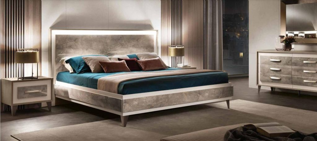 Bett Polster Design Luxus Doppel Hotel Betten Ehe Schlaf Zimmer arredoclassic