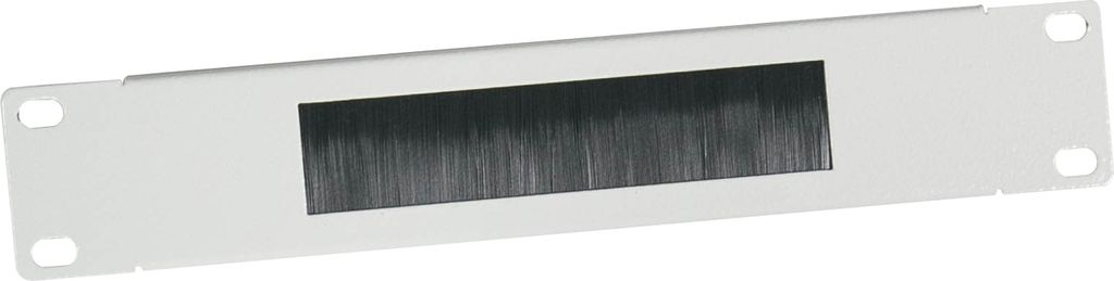 HMF 63389-07 Kabeldurchführung mit Bürsteneinsatz für Serverschrank, 10 Zoll, 1 HE, Lichtgrau
