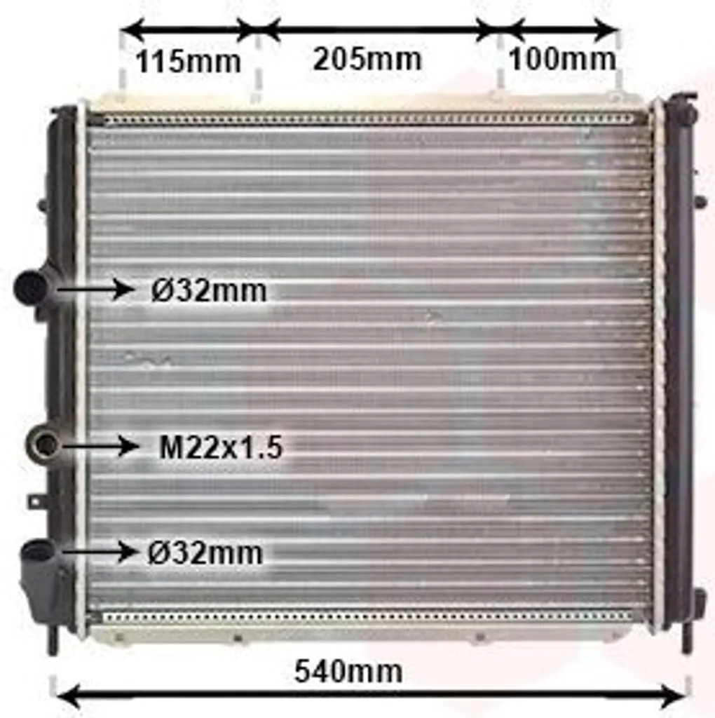Radiateur moteur VAN WEZEL 43002174 pour RENAULT KANGOO Essence Diesel