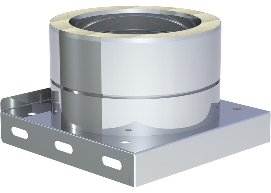 Jeremias DW-ECO 2.0 Edelstahl Abgassystem Grundplatte Kondensatablauf 450mm 1/2 Zoll Nippel Doppelwandig