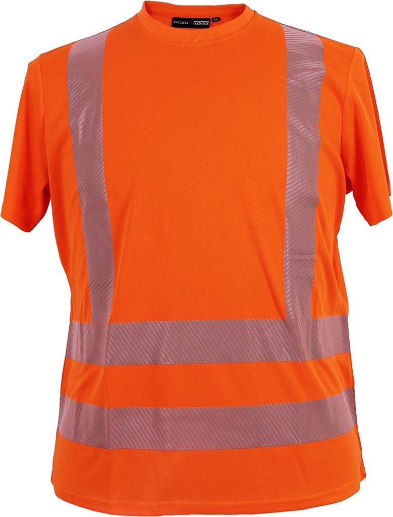Übergrößen Warn-T-Shirt marc & mark Orange 6XL