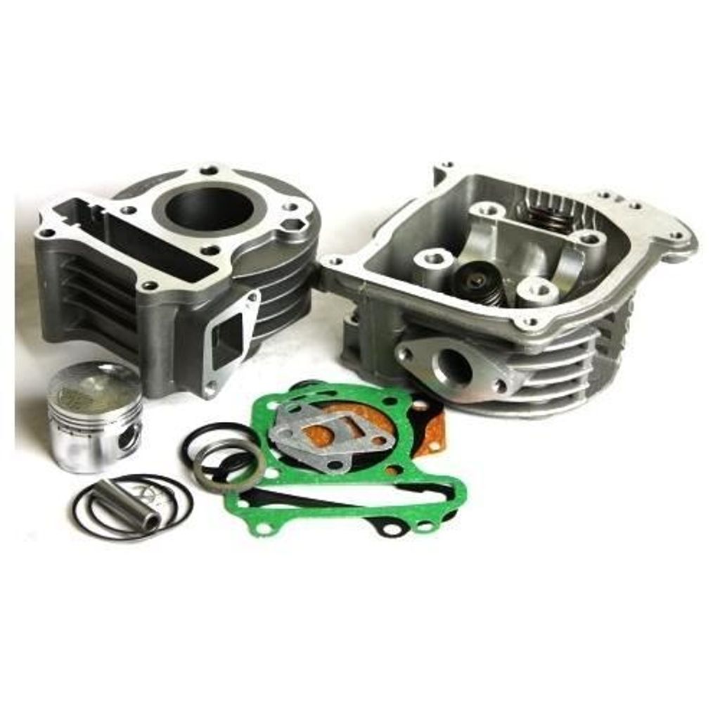 Zylinder Set + Kopf 80ccm 47mm (kurze 64mm Ventile) (mit Produktbild 