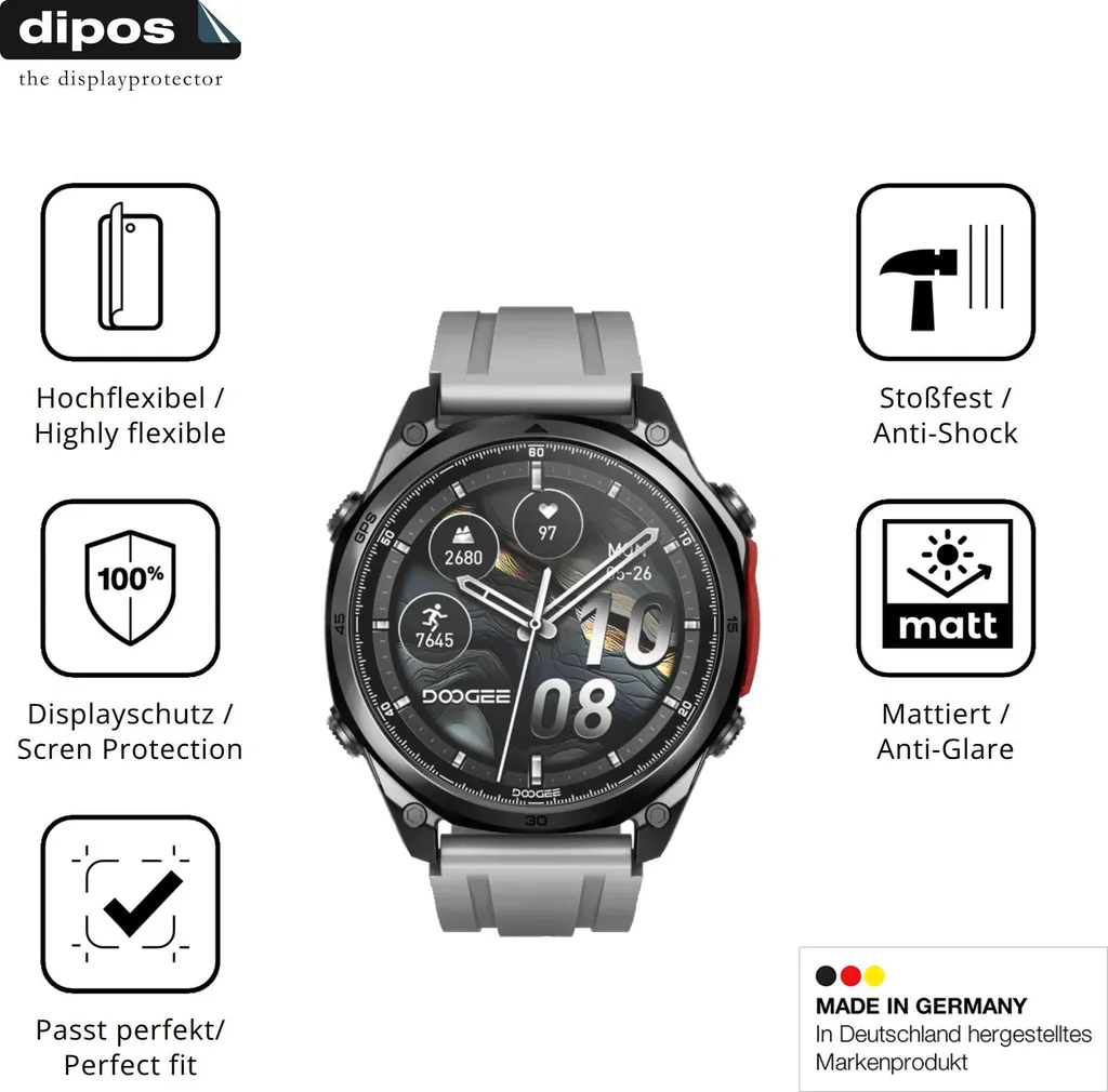 Pellicola Protettiva Opaca Brotect Per Doogee S86 – Antiriflesso E Anti-impronta – 2 Pezzi – Made In Germany