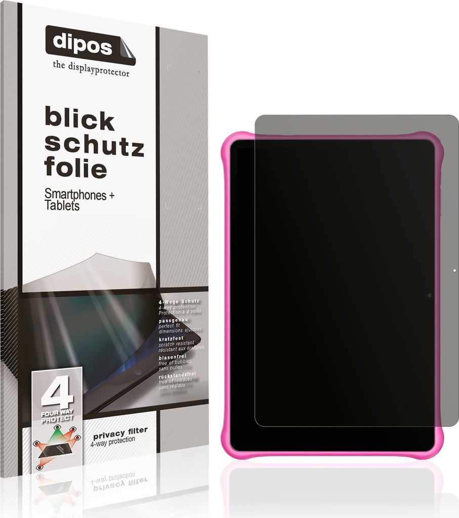 Blickschutzfolie für Blackview Tab30 Kids Tablet matt Schutzfolie Folie Display Schutz dipos