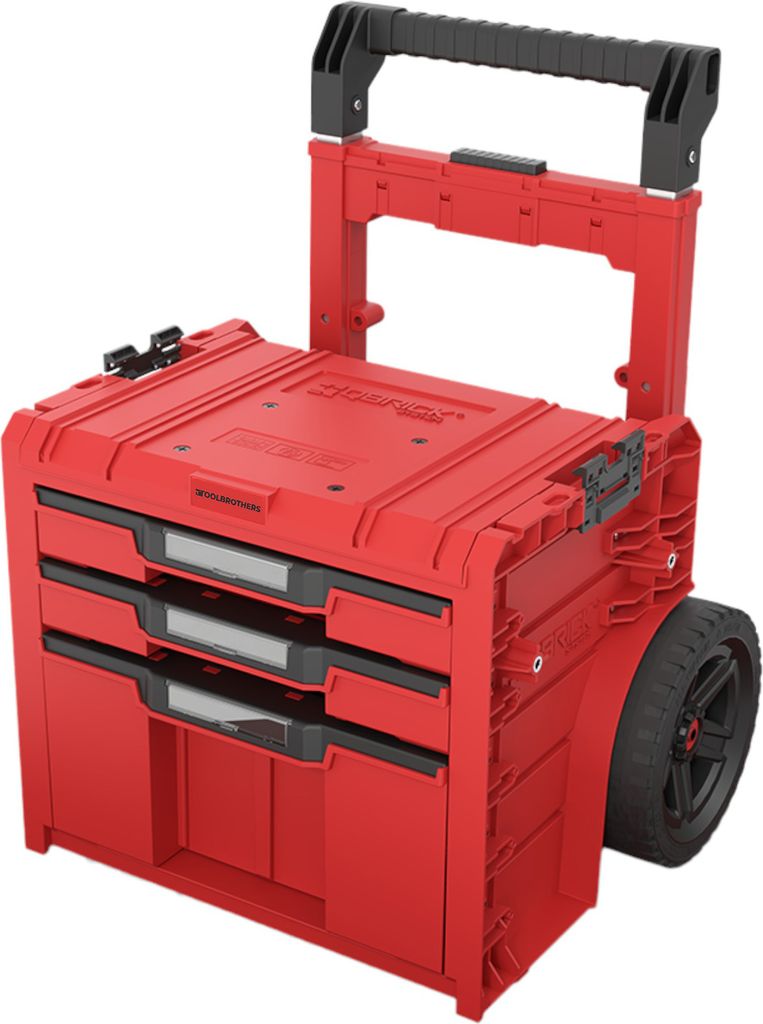 Toolbrothers RHINO L Drawer 3 Cart Plus ULTRA - Mobiler Schubladen Werkzeugkoffer 2x 4,5 l 12 l mit Doppelteleskopgriff