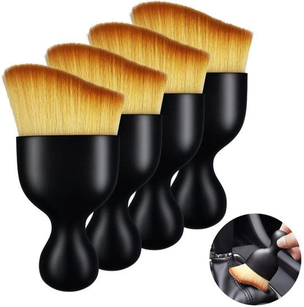 Brosse poussière voiture petite taille lot de 4 brosses noires douces