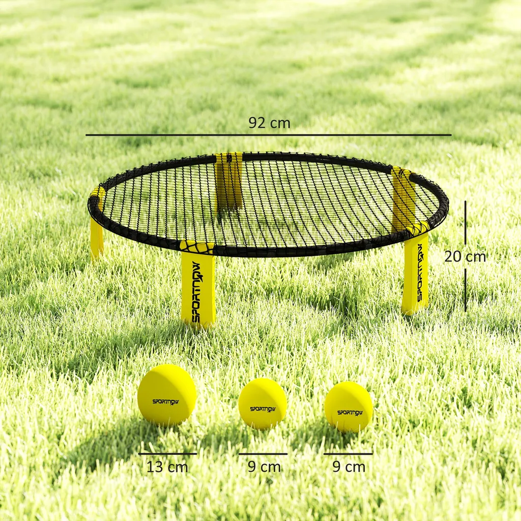 Set Mini Volleyball Spike Facile à Installer avec Filet et 3 Balles Pro - 5