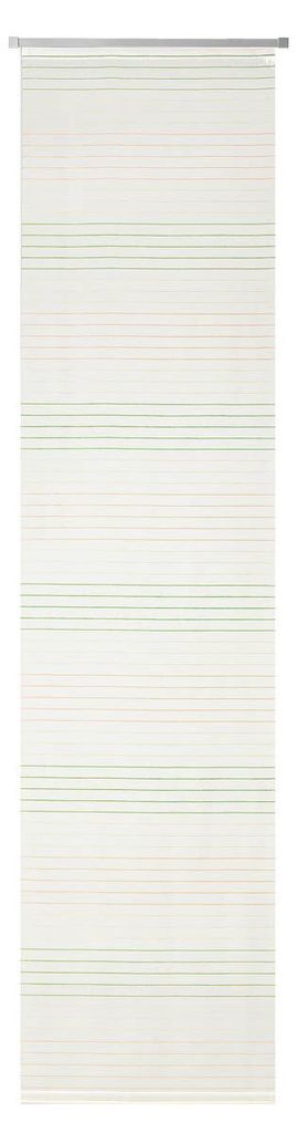 Schiebevorhang Paneel Malados Streifen weiß grün braun inkl. Alu-Technik 60x245cm