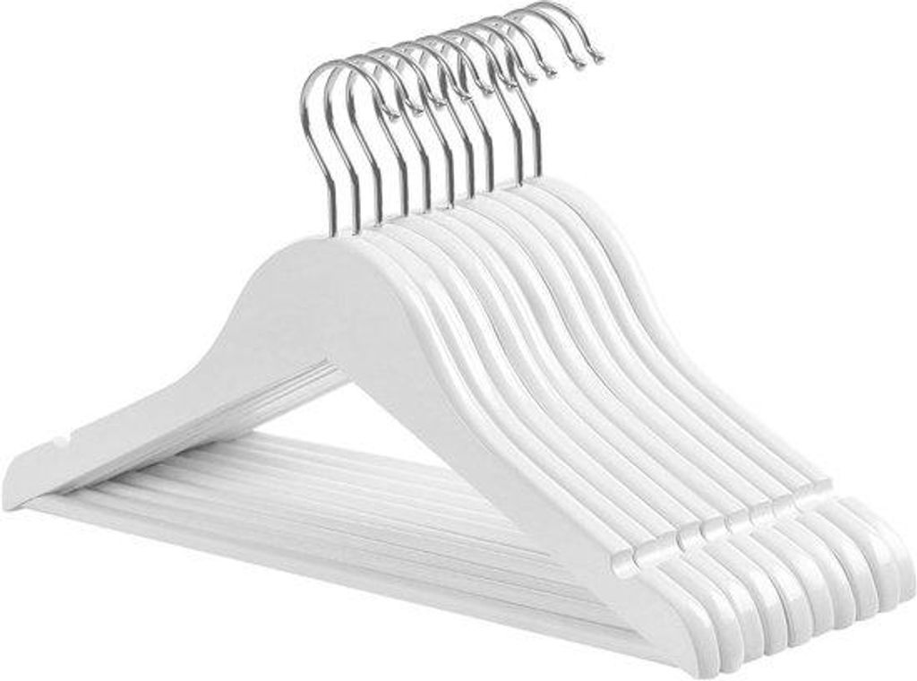 Massivholzkleider für Kinder - 10 Stück Holzkleider für Kinder mit Anti-Slip-Beinen und Löchern - 360-Grad drehbarer Haken - 35 x 12 x 20 cm - ...