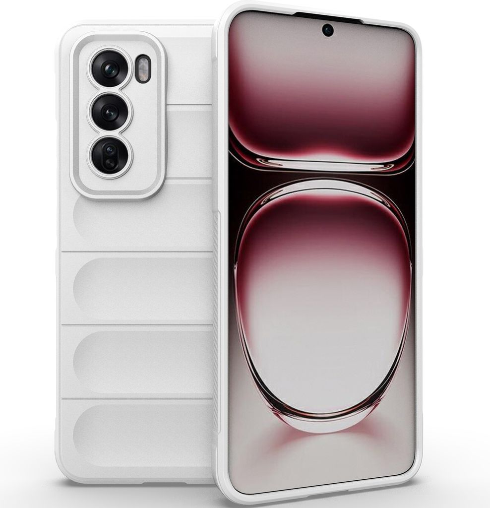 Handyhülle für Oppo Reno12 Weich TPU Silikon Stossfest Anti-rutsch Hülle Weiß