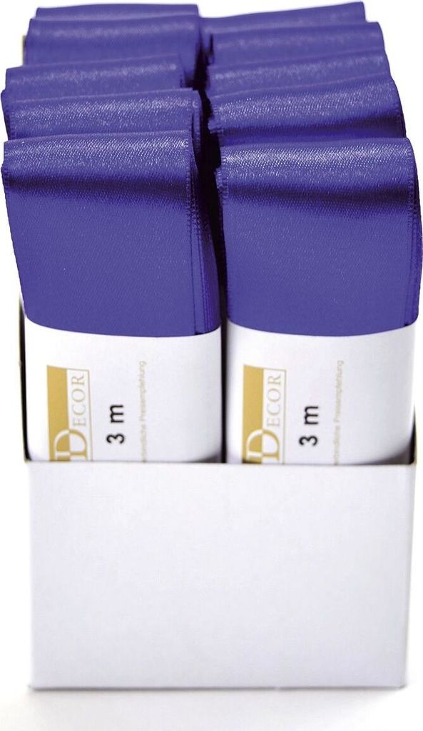 Goldina 1172040351003 Doppelsatinband - 40 mm x 3 m, blau